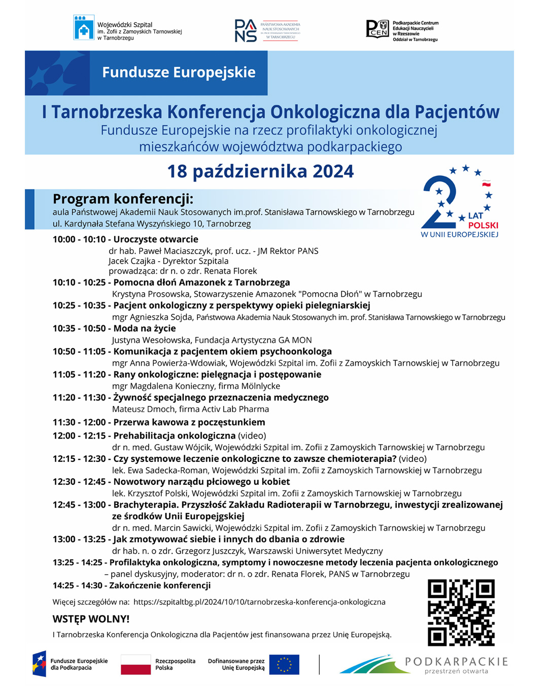 I Tarnobrzeska Konferencja Onkologiczna dla Pacjentów - 18 października